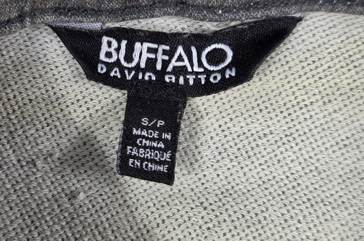 Buffalo David Bitton Denim Jacket Womens S Gray Stretch Button Front Trucker