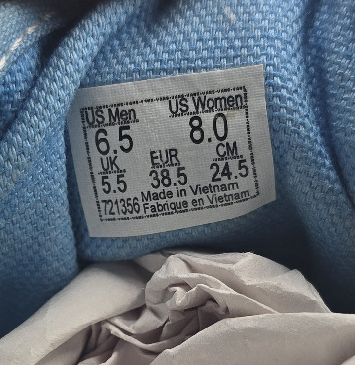 Vans Old Skool Stacked Checkerboard Floral Blue Platform Women&