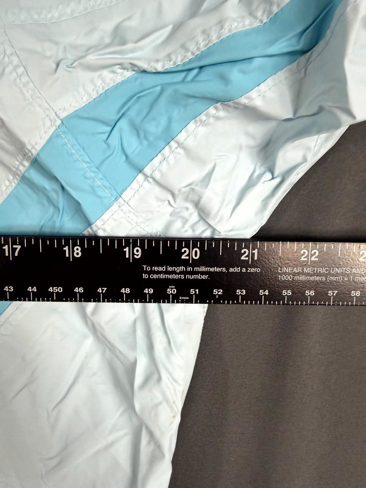 Columbia XCO Rain Jacket Womens Medium Blue Nylon Outdoor Hiking Hooded Full Zip