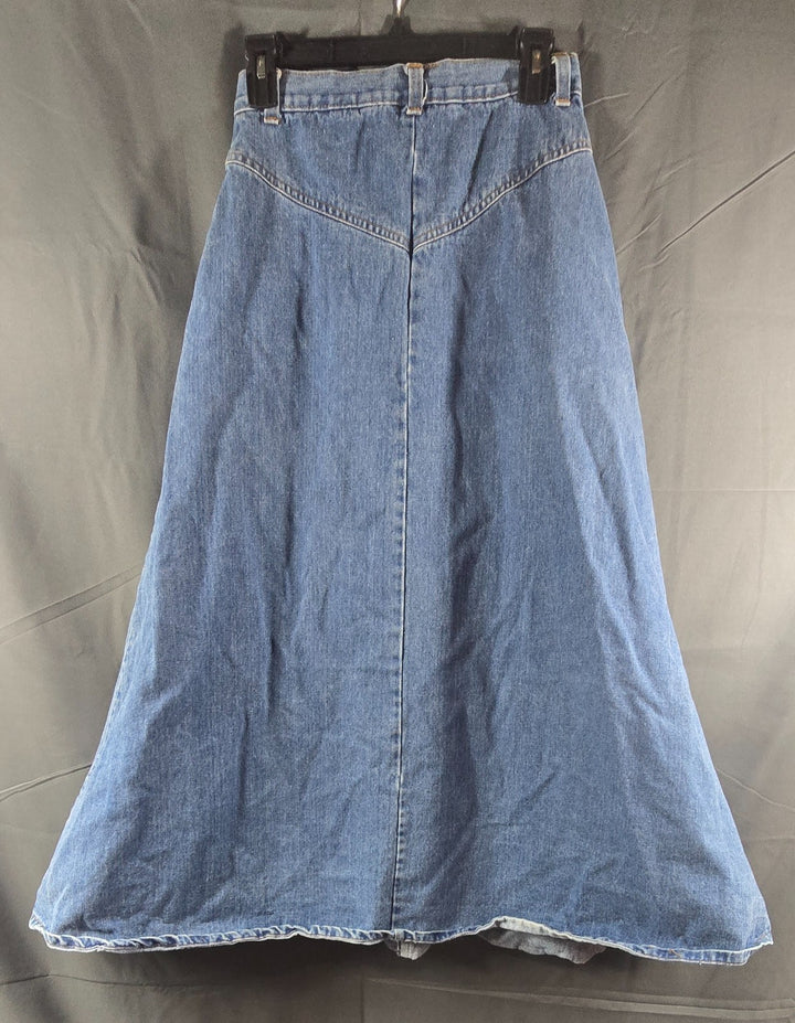 Vintage Carolina Bay A Line Skirt Womens Large Blue Denim Western High Waisted