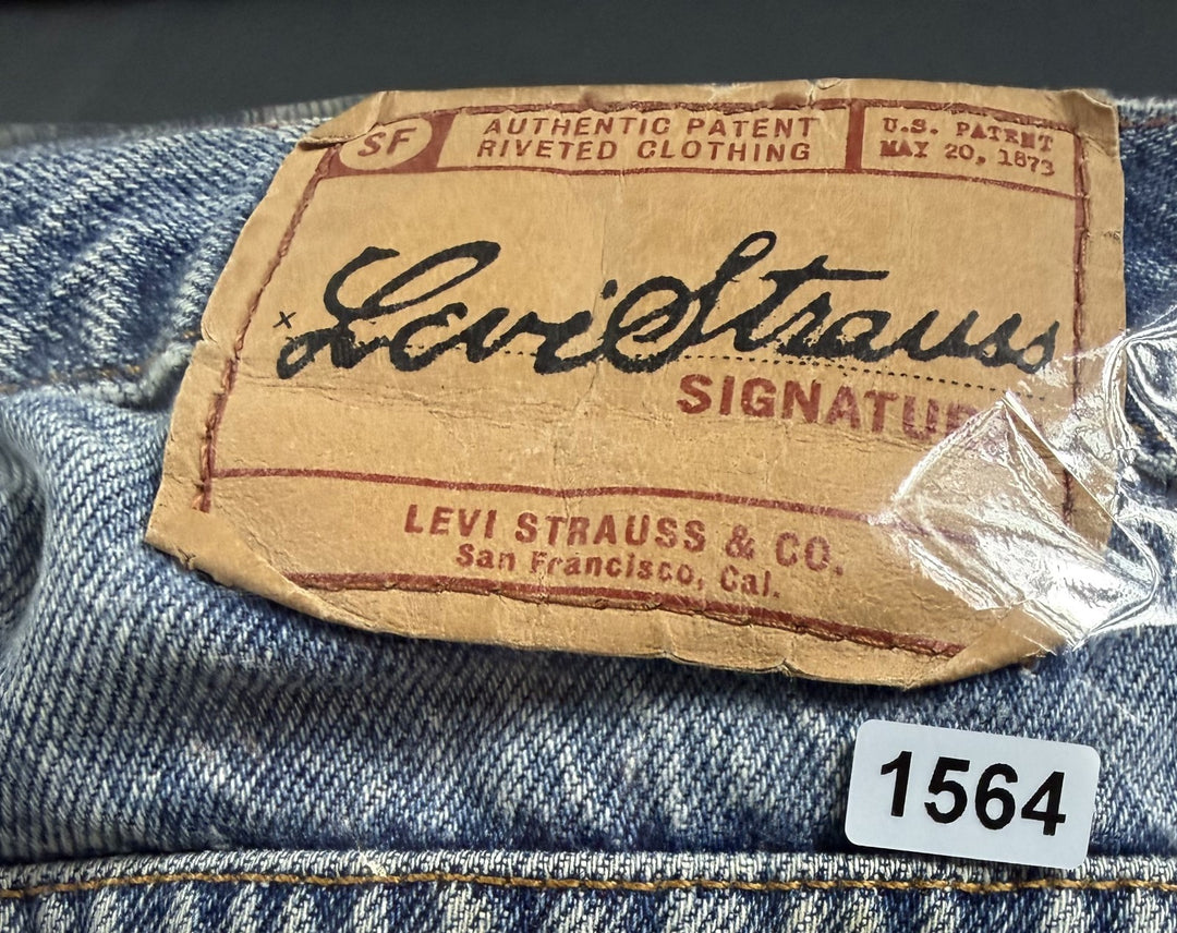 Signature by Levi Strauss &amp; Co Jeans Mens 38x34 Blue Denim Regular Fit Straight