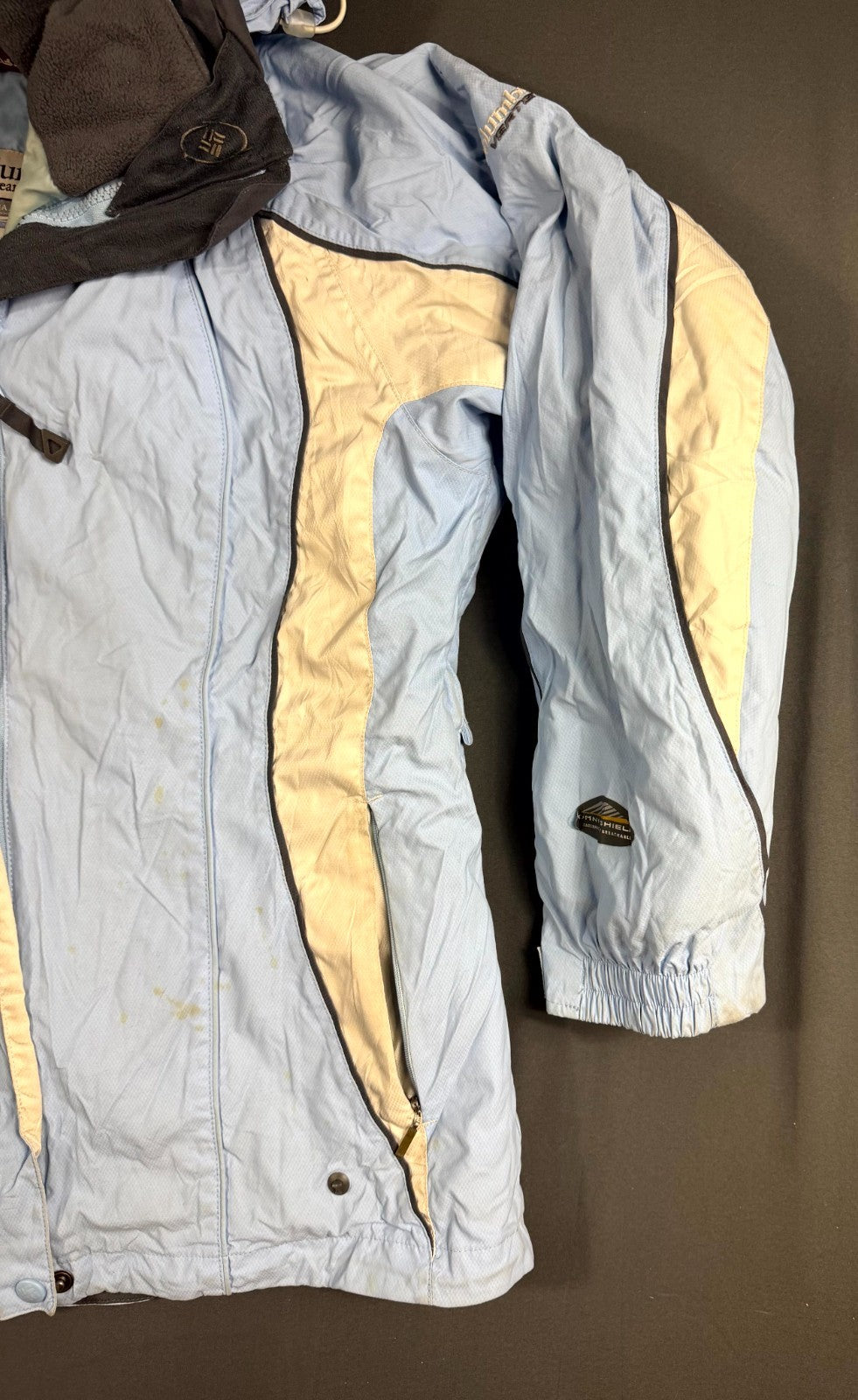 Columbia Vertex Jacket Womens Small Blue Long Sleeve Interchange Waterproof