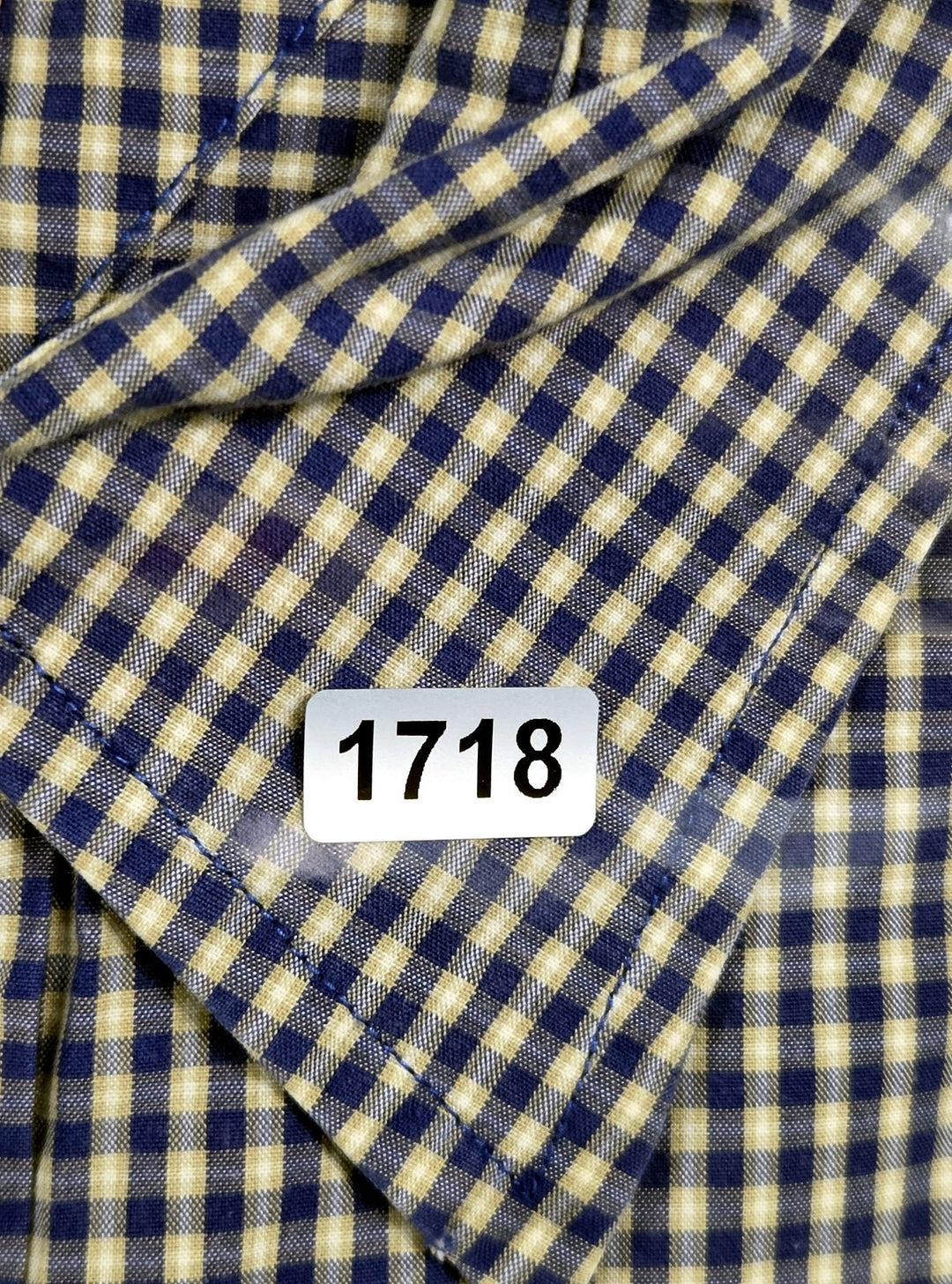 Tommy Hilfiger Mens L Blue Gingham Check Button Down Shirt Long Sleeve Cotton