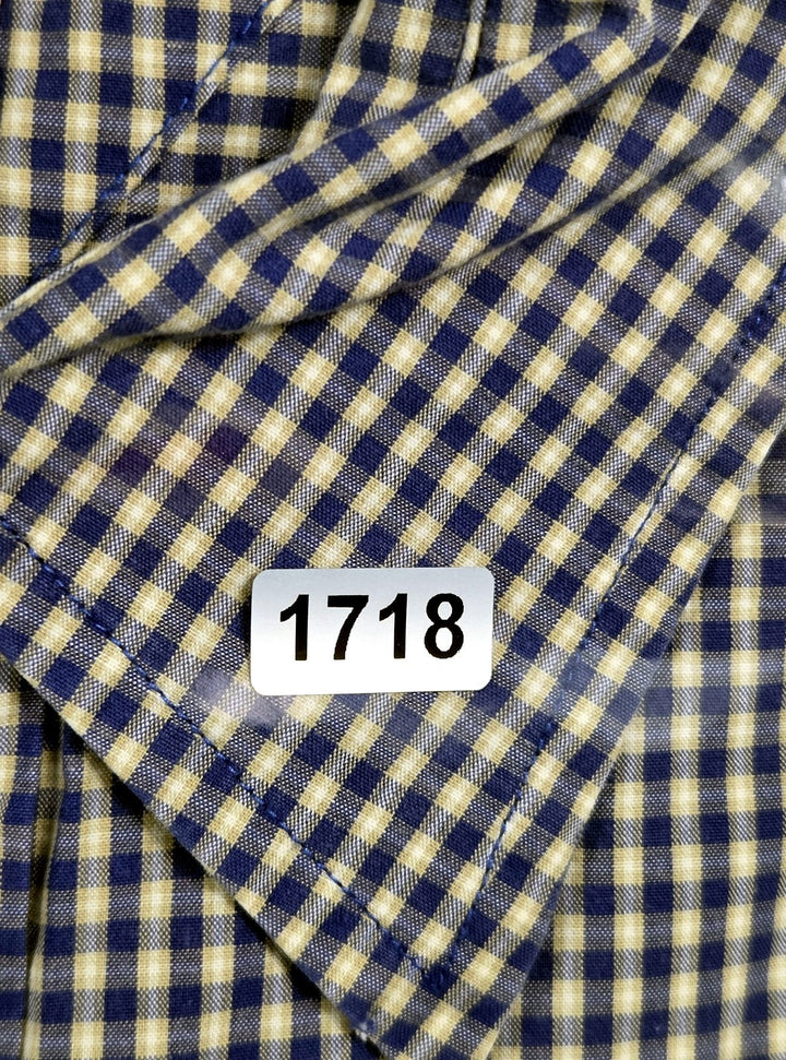 Tommy Hilfiger Mens L Blue Gingham Check Button Down Shirt Long Sleeve Cotton
