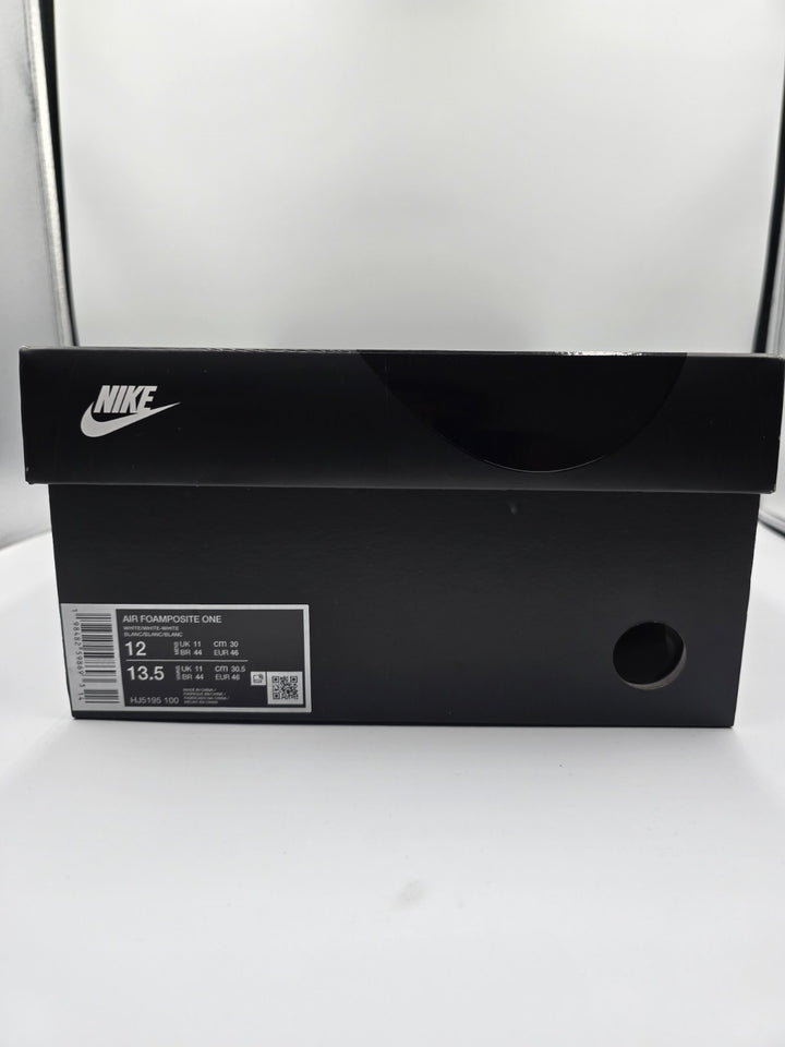 Nike Air Foamposite One Triple White Mens Size 12 HJ5195-100 Basketball Sneaker